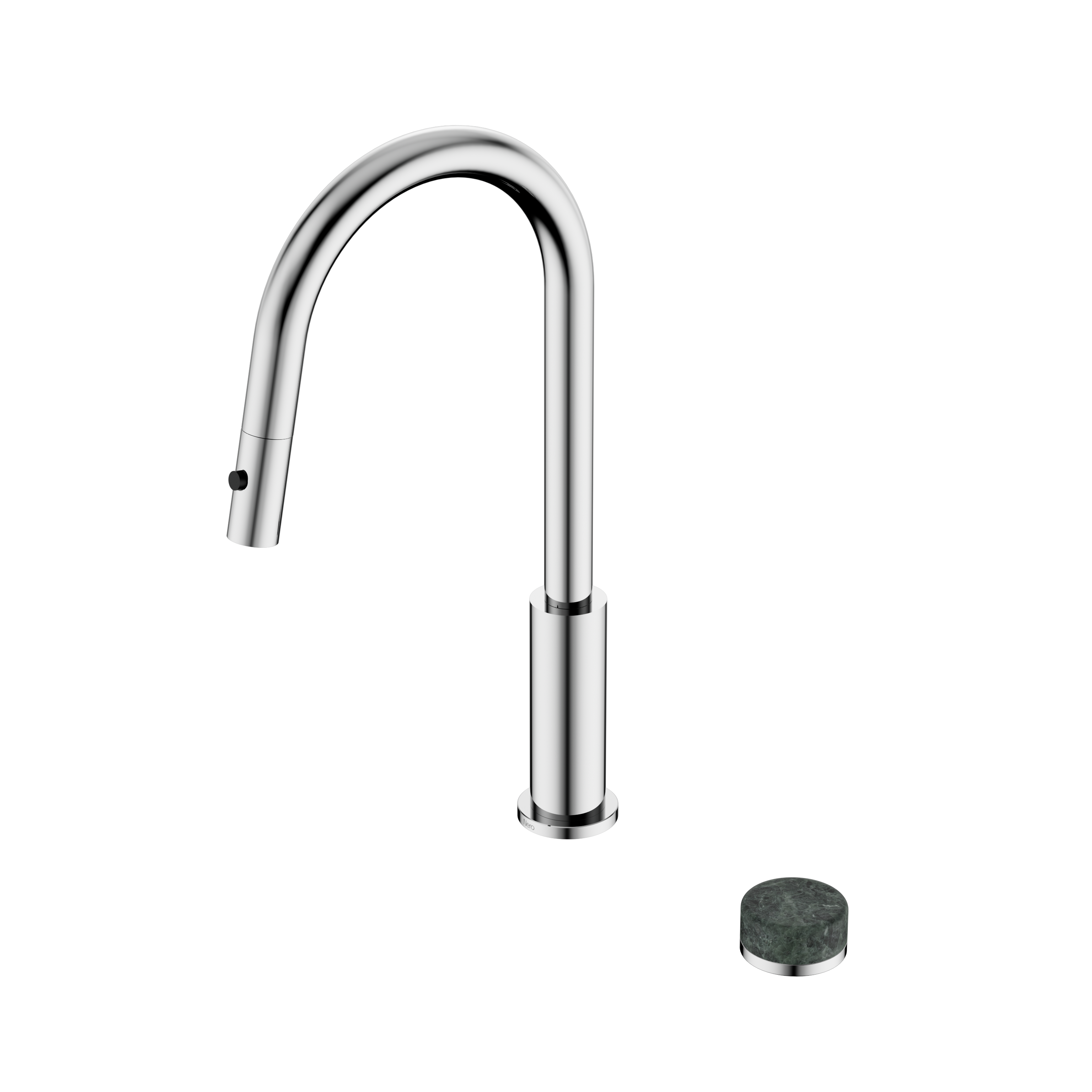 Nero Serenity Progressive Pull Out kitchen Set With Verde Alpi Handle