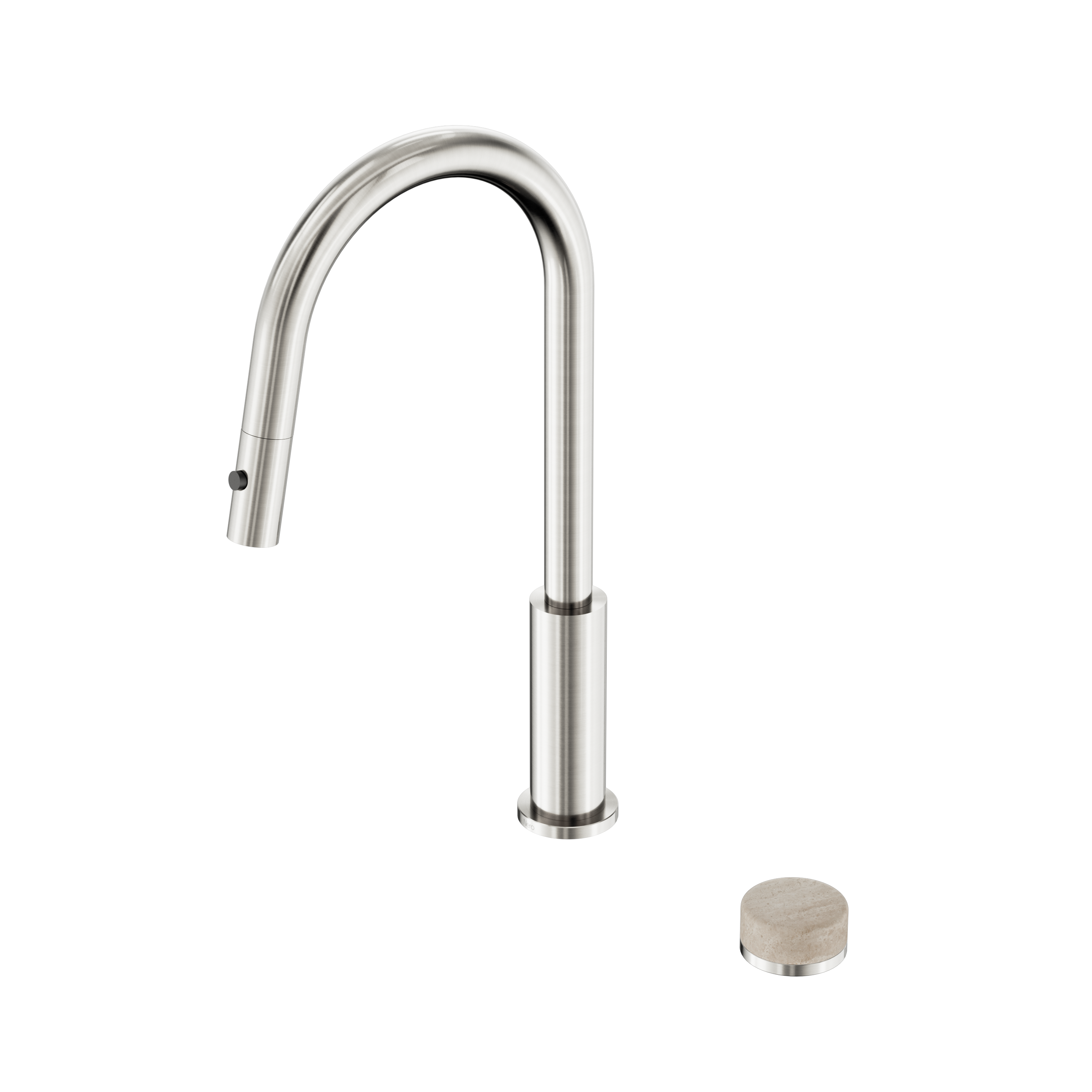 Nero Serenity Progressive Pull Out kitchen Set With Rome Travertine Handle