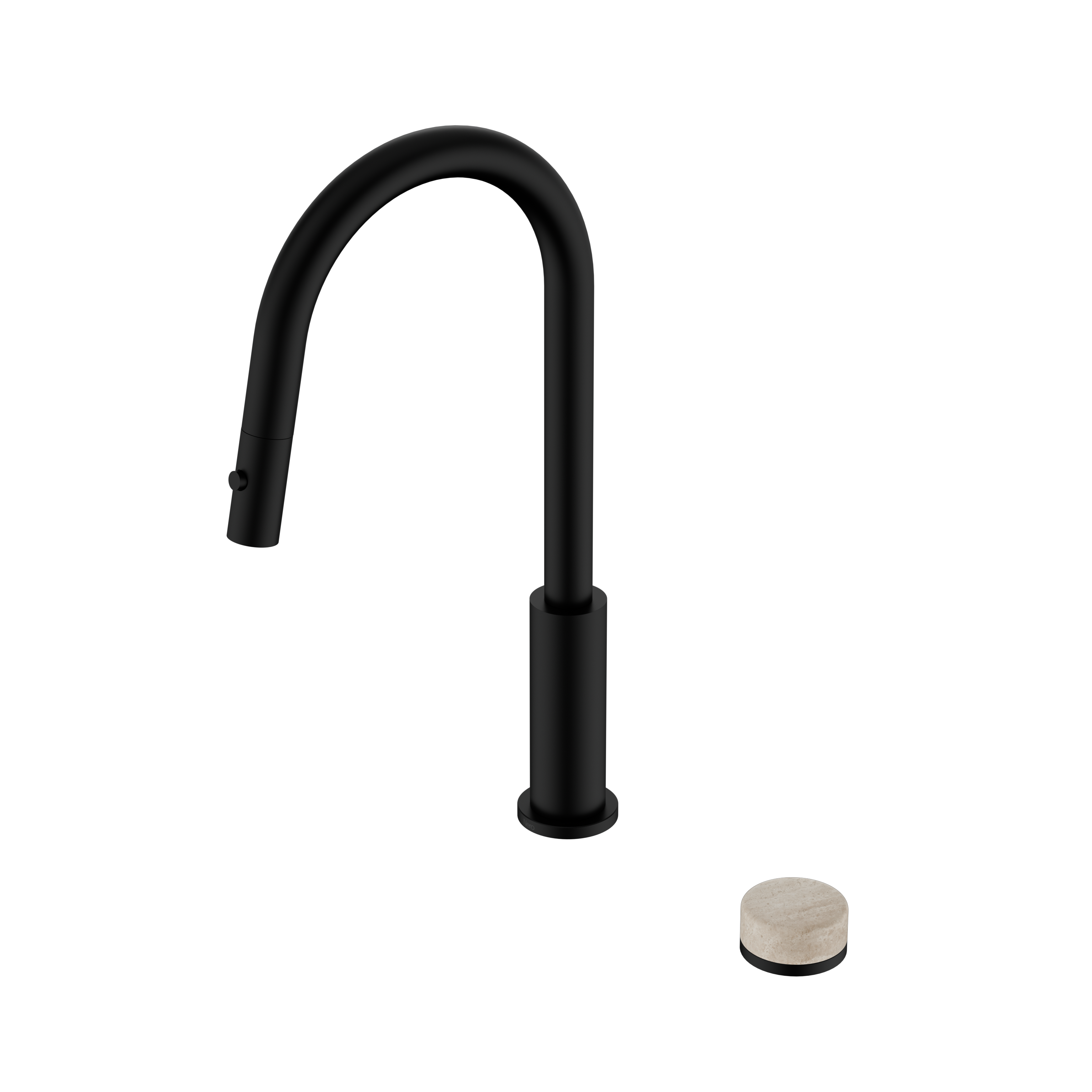 Nero Serenity Progressive Pull Out kitchen Set With Rome Travertine Handle