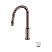 Nero Serenity Progressive Pull Out Kitchen Set With Arabescato Corchia Handle, Brushed Bronze