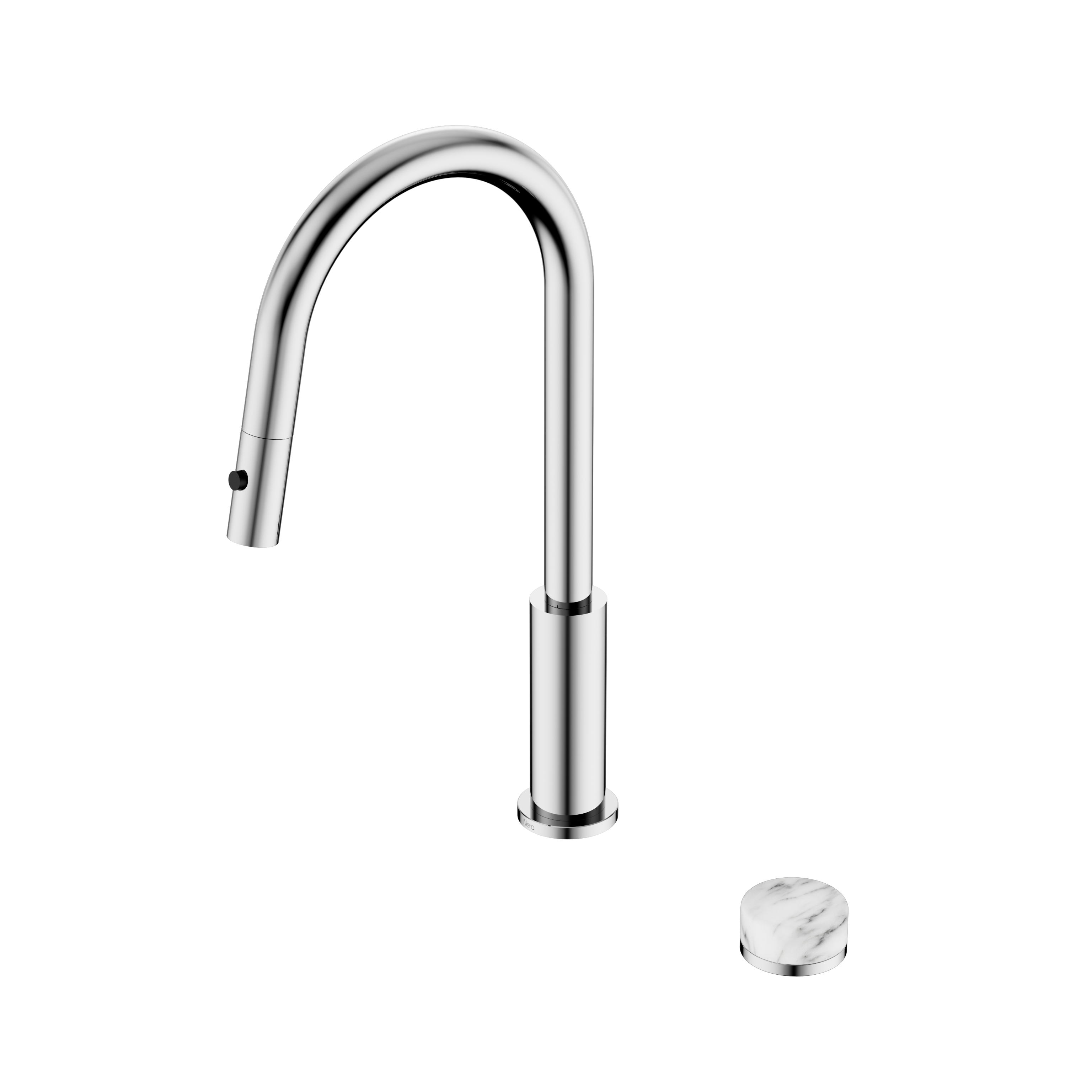 Nero Serenity Progressive Pull Out kitchen Set With Arabescato Corchia Handle