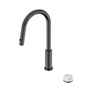 Nero Serenity Progressive Pull Out Kitchen Set With Arabescato Corchia Handle, Gun Metal