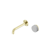 Nero Serenity Progressive Wall Basin Mixer Spout With Carrara Handle