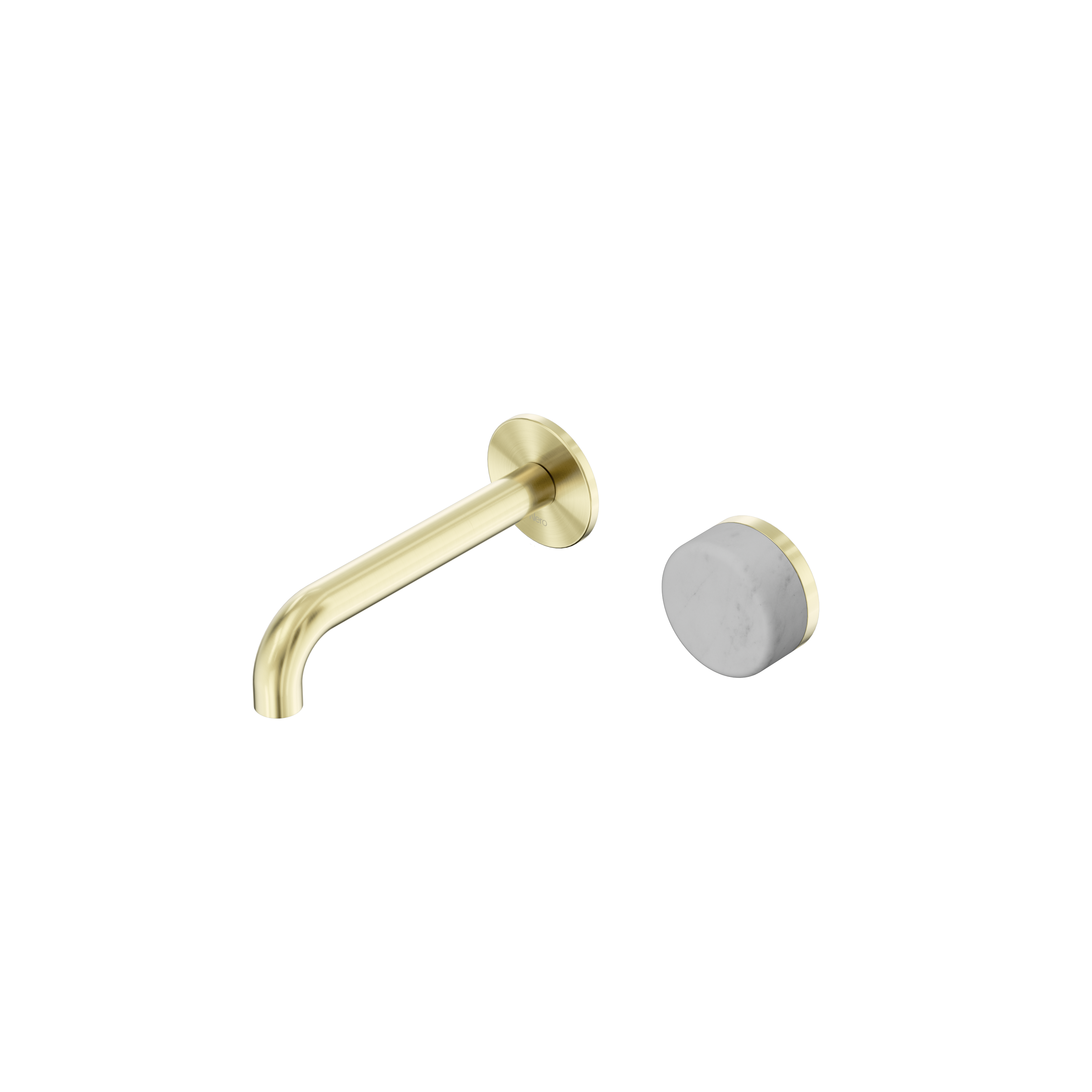 Nero Serenity Progressive Wall Basin Mixer Spout With Carrara Handle