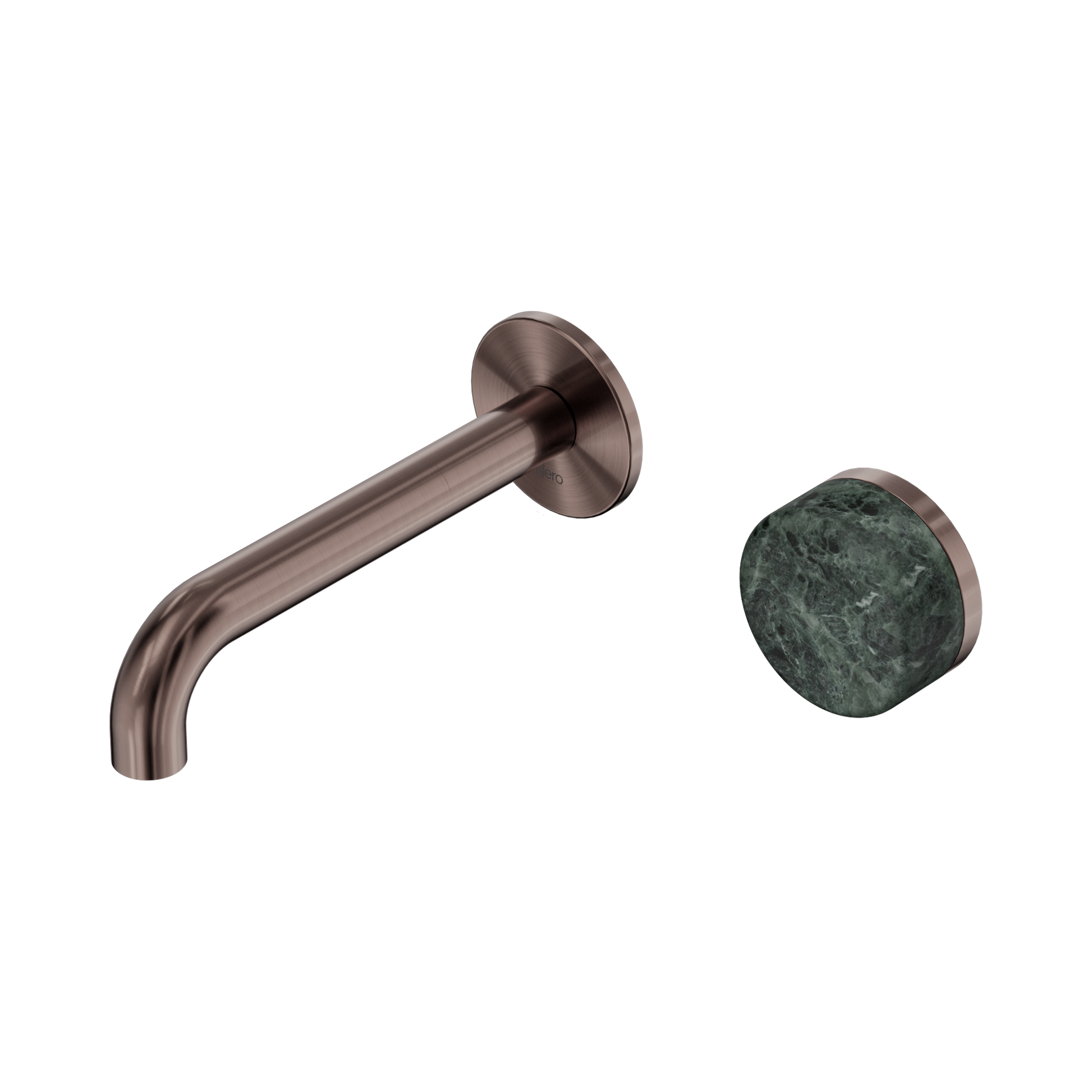 Nero Serenity Progressive Wall Basin Mixer 160mm Spout With Verde Alpi Handle, Brushed Bronze