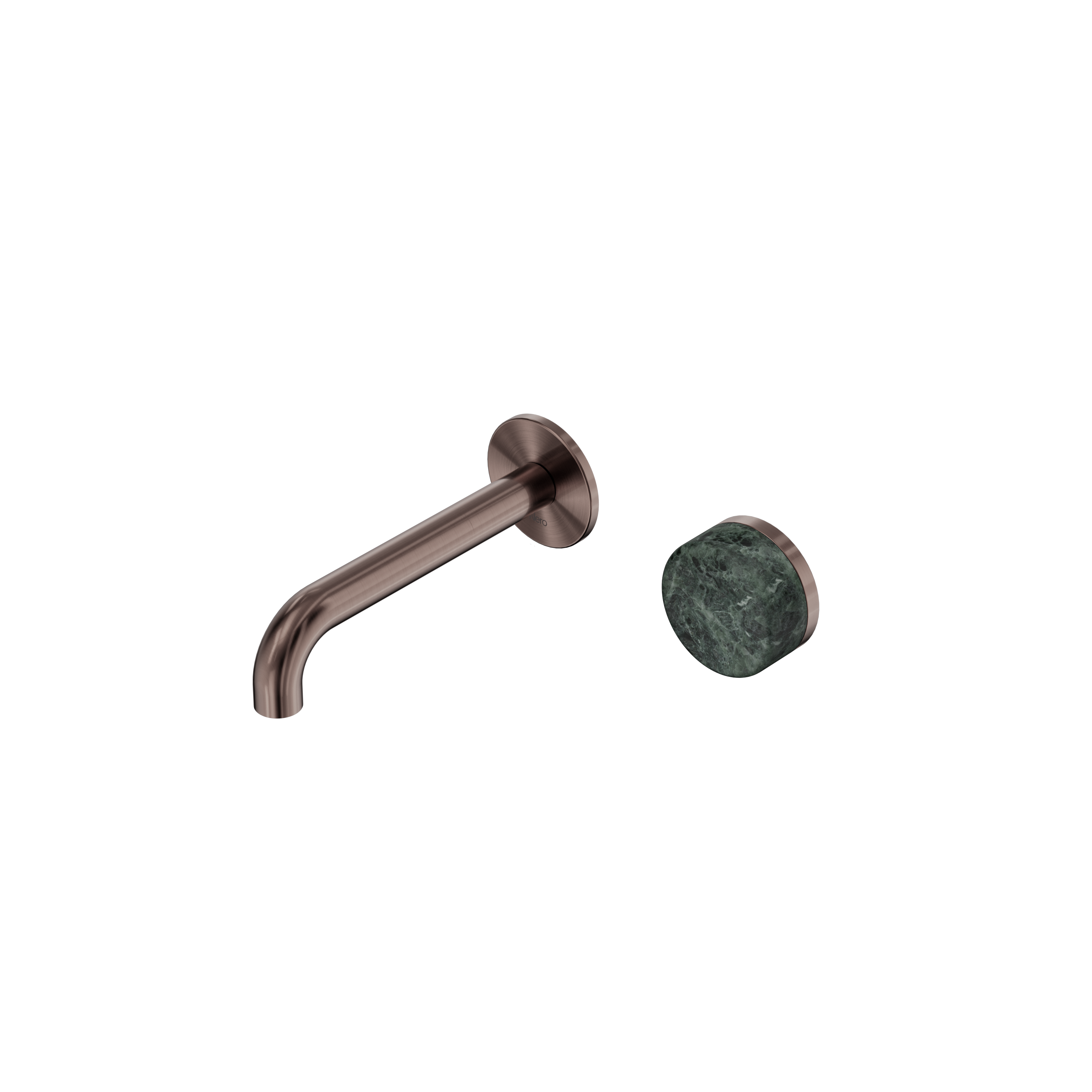 Nero Serenity Progressive Wall Basin Mixer Spout With Verde Alpi Handle