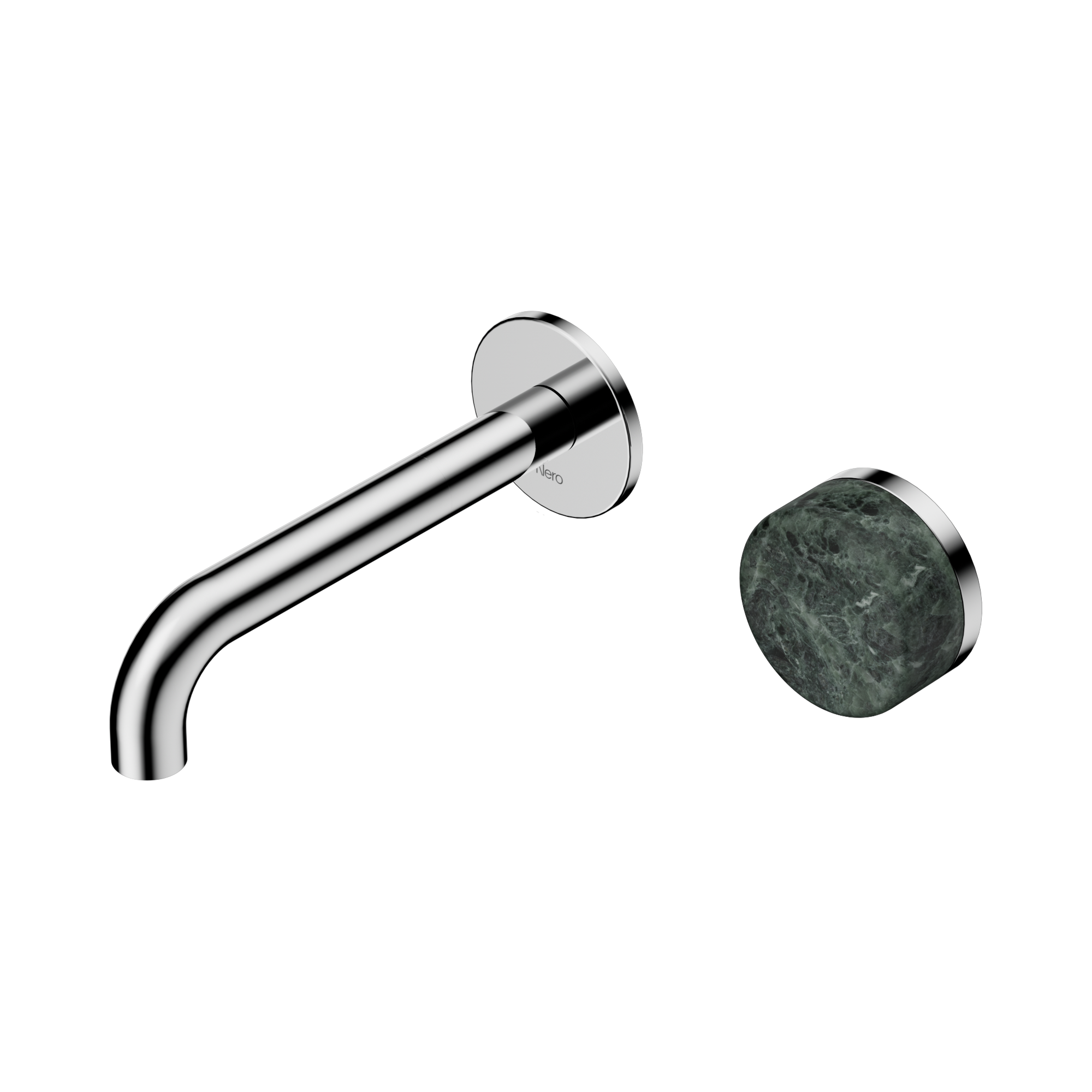 Nero Serenity Progressive Wall Basin Mixer 160mm Spout With Verde Alpi Handle, Chrome