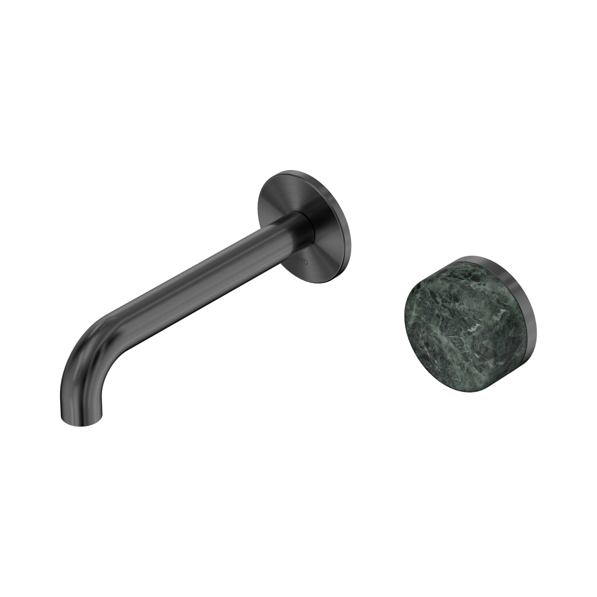 Nero Serenity Progressive Wall Basin Mixer 160mm Spout With Verde Alpi Handle, Gun Metal
