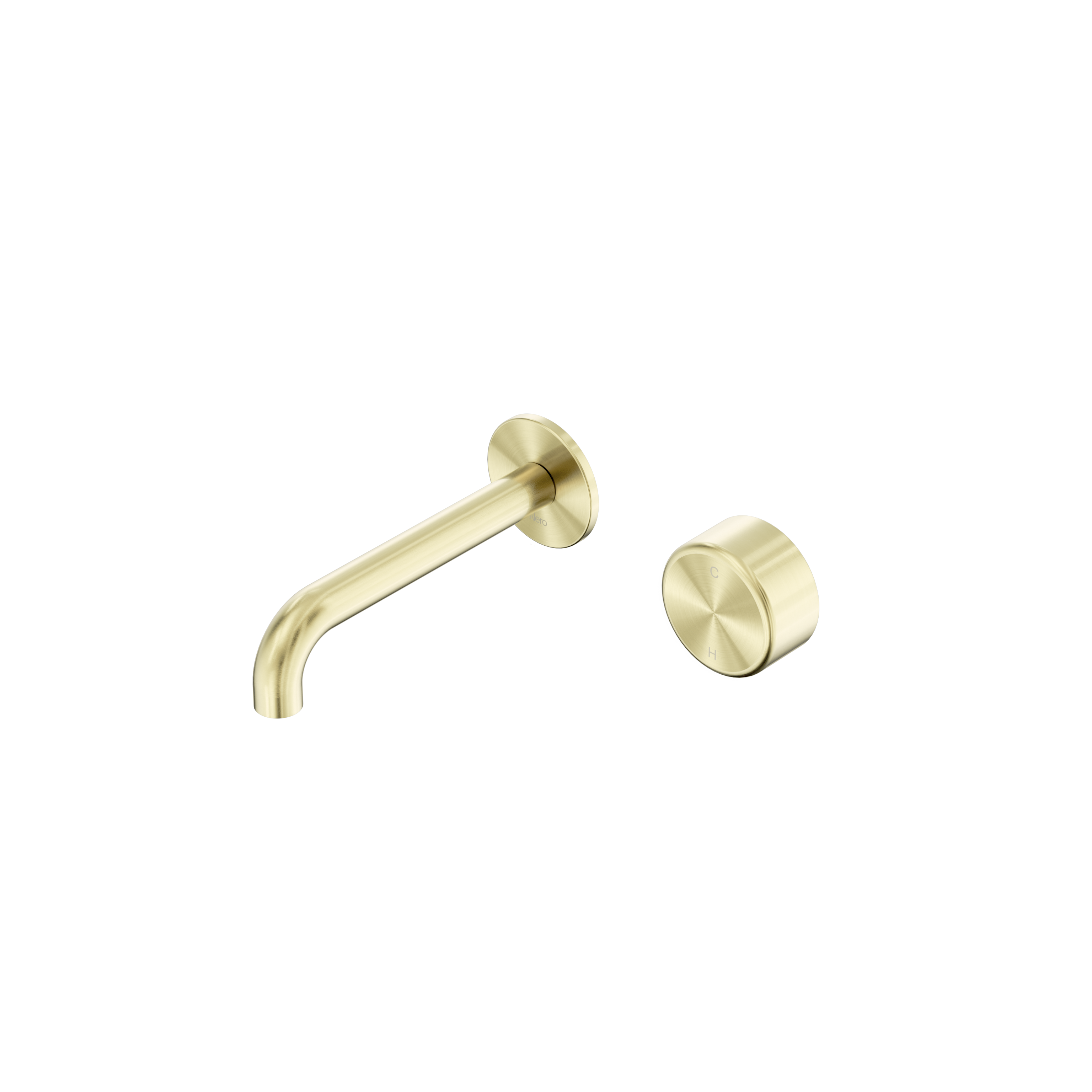 Nero Serenity Progressive Wall Basin Mixer Spout With Metal Handle