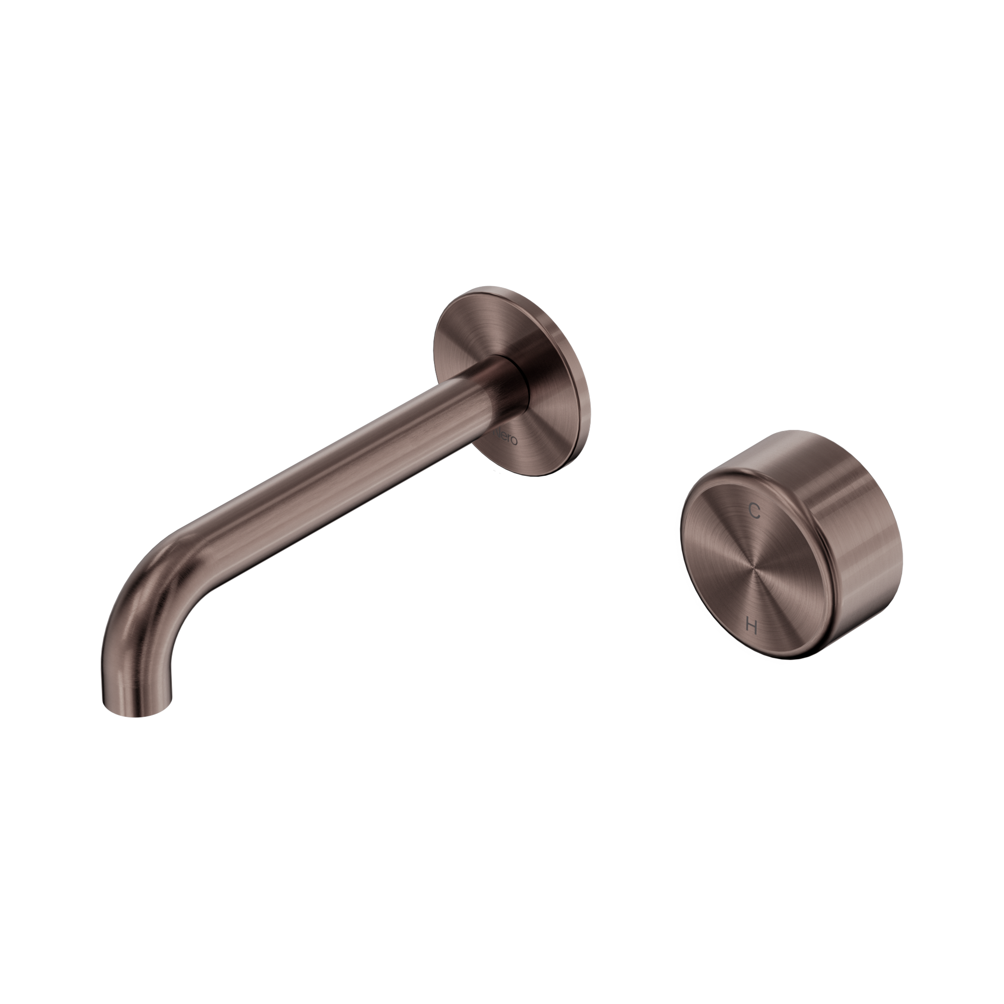 Nero Serenity Progressive Wall Basin Mixer 160mm Spout With Metal Handle, Brushed Bronze