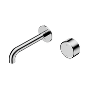 Nero Serenity Progressive Wall Basin Mixer 160mm Spout With Metal Handle, Chrome