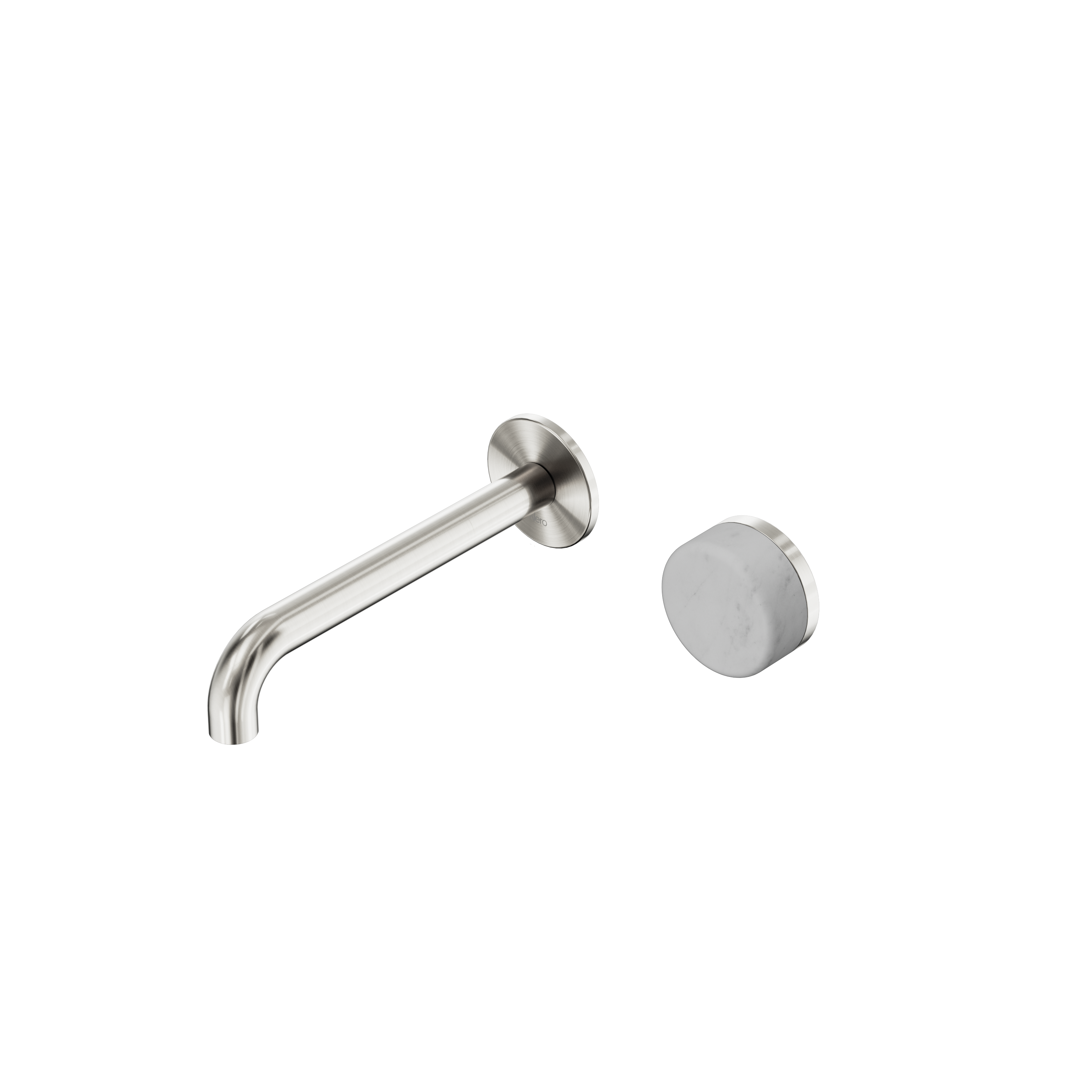 Nero Serenity Progressive Wall Basin Mixer Spout With Carrara Handle