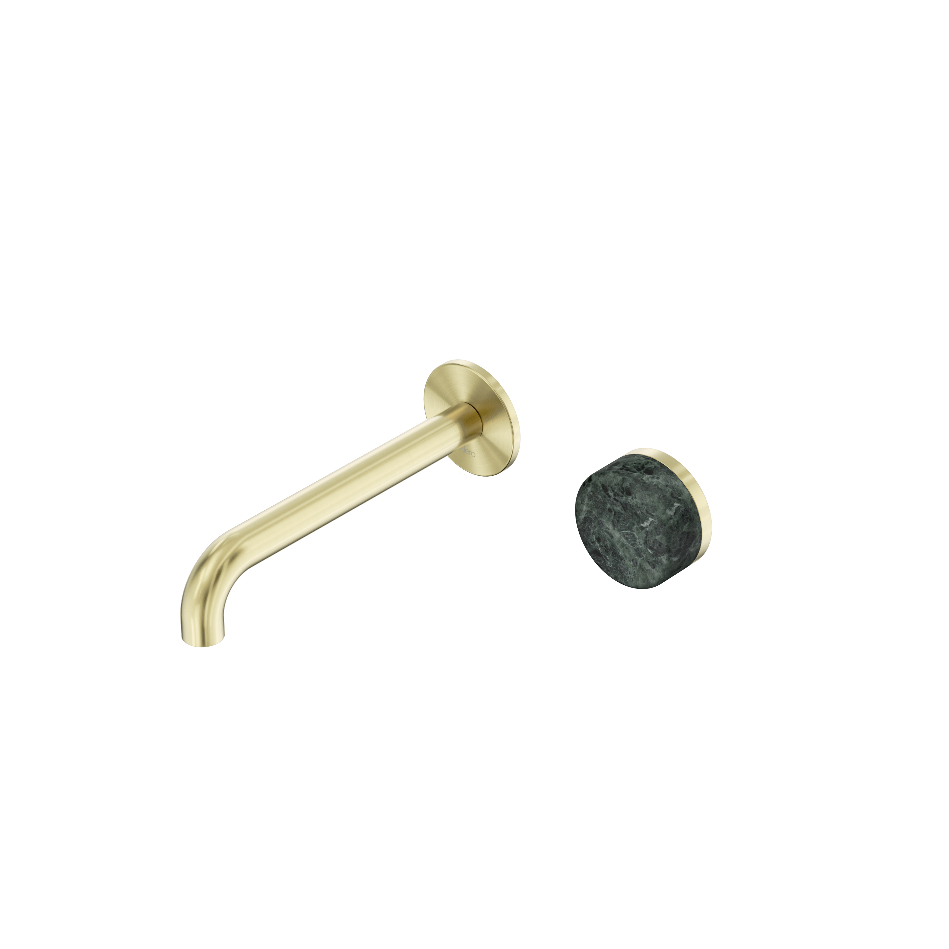 Nero Serenity Progressive Wall Basin Mixer Spout With Verde Alpi Handle