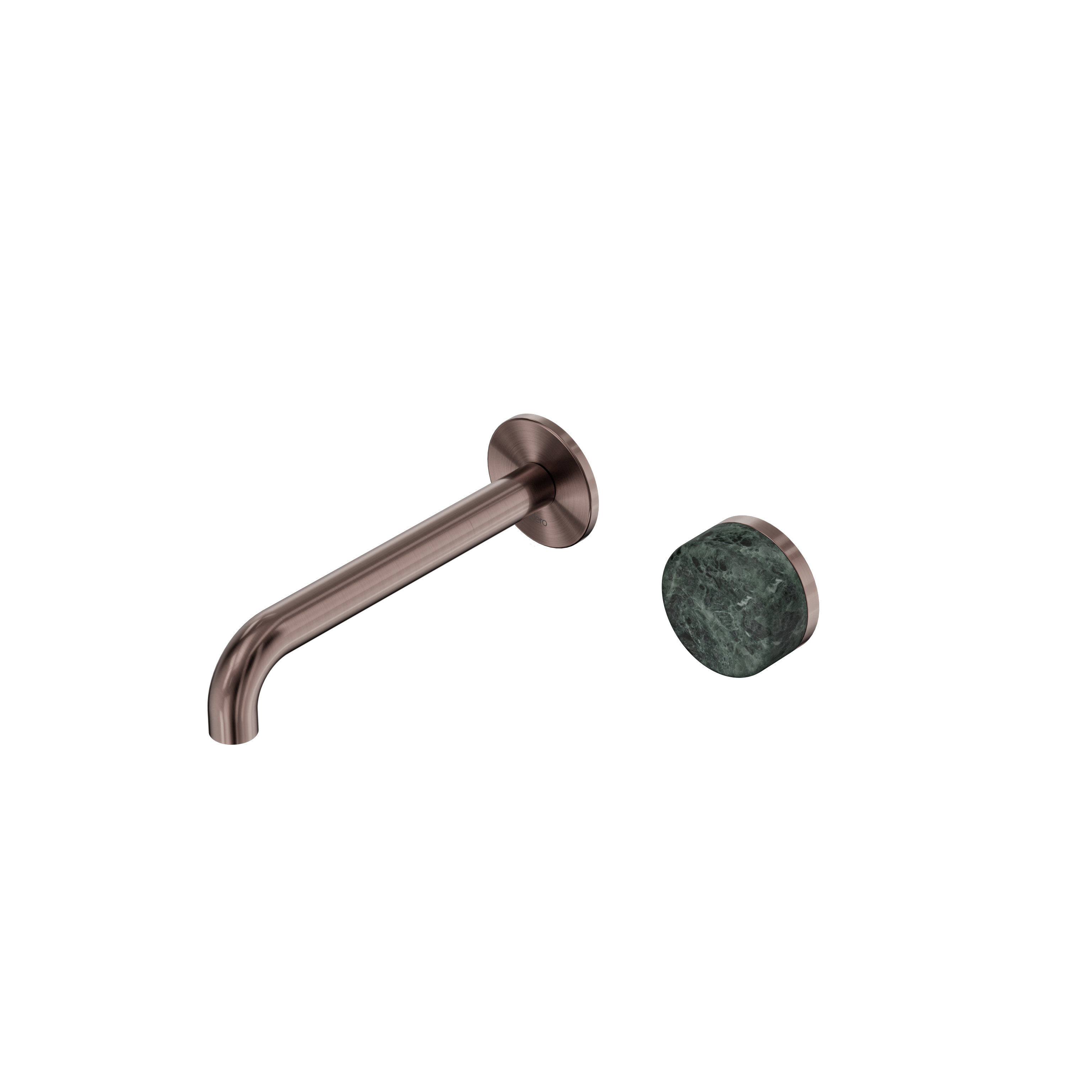 Nero Serenity Progressive Wall Basin Mixer Spout With Verde Alpi Handle