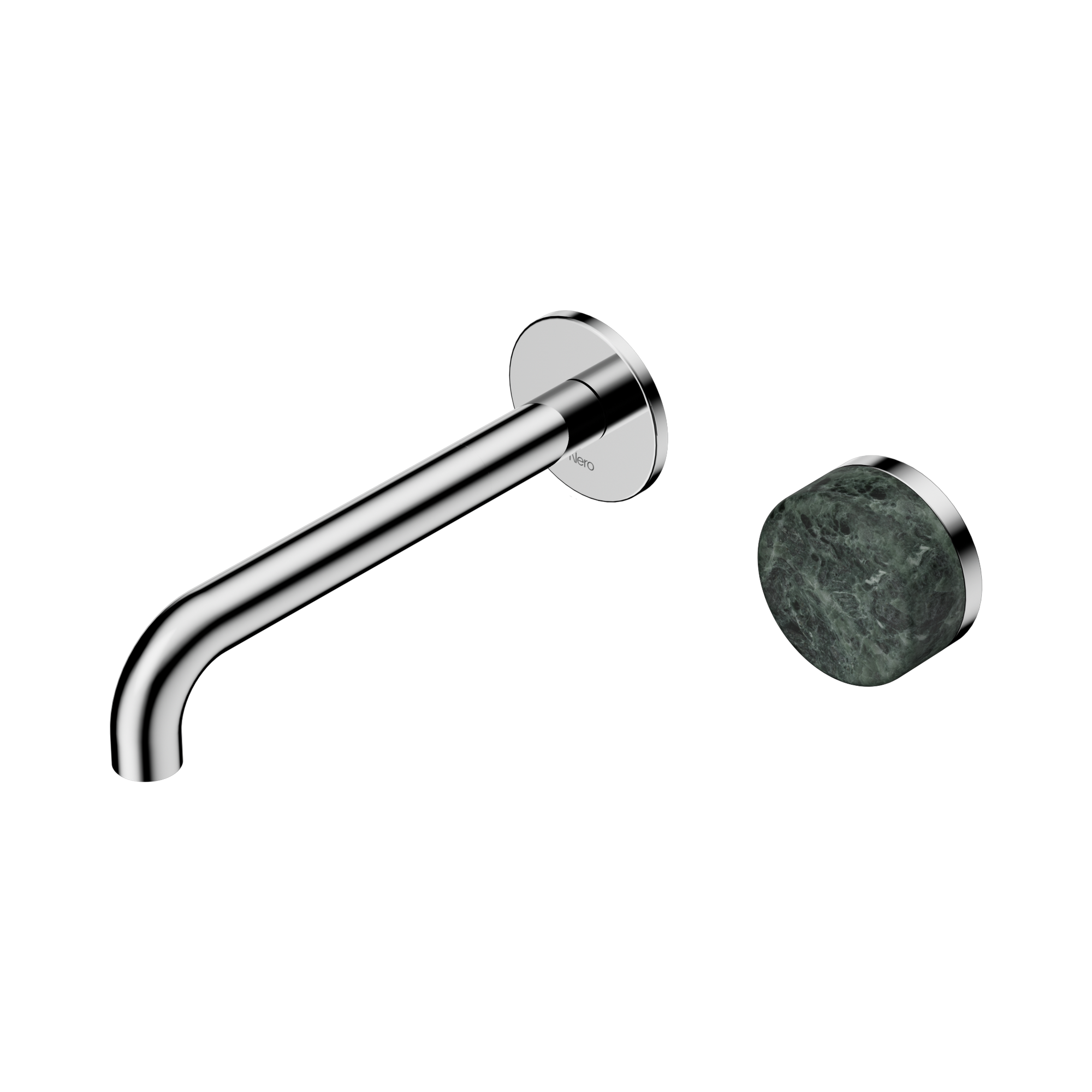 Nero Serenity Progressive Wall Basin Mixer 185mm Spout With Verde Alpi Handle, Chrome