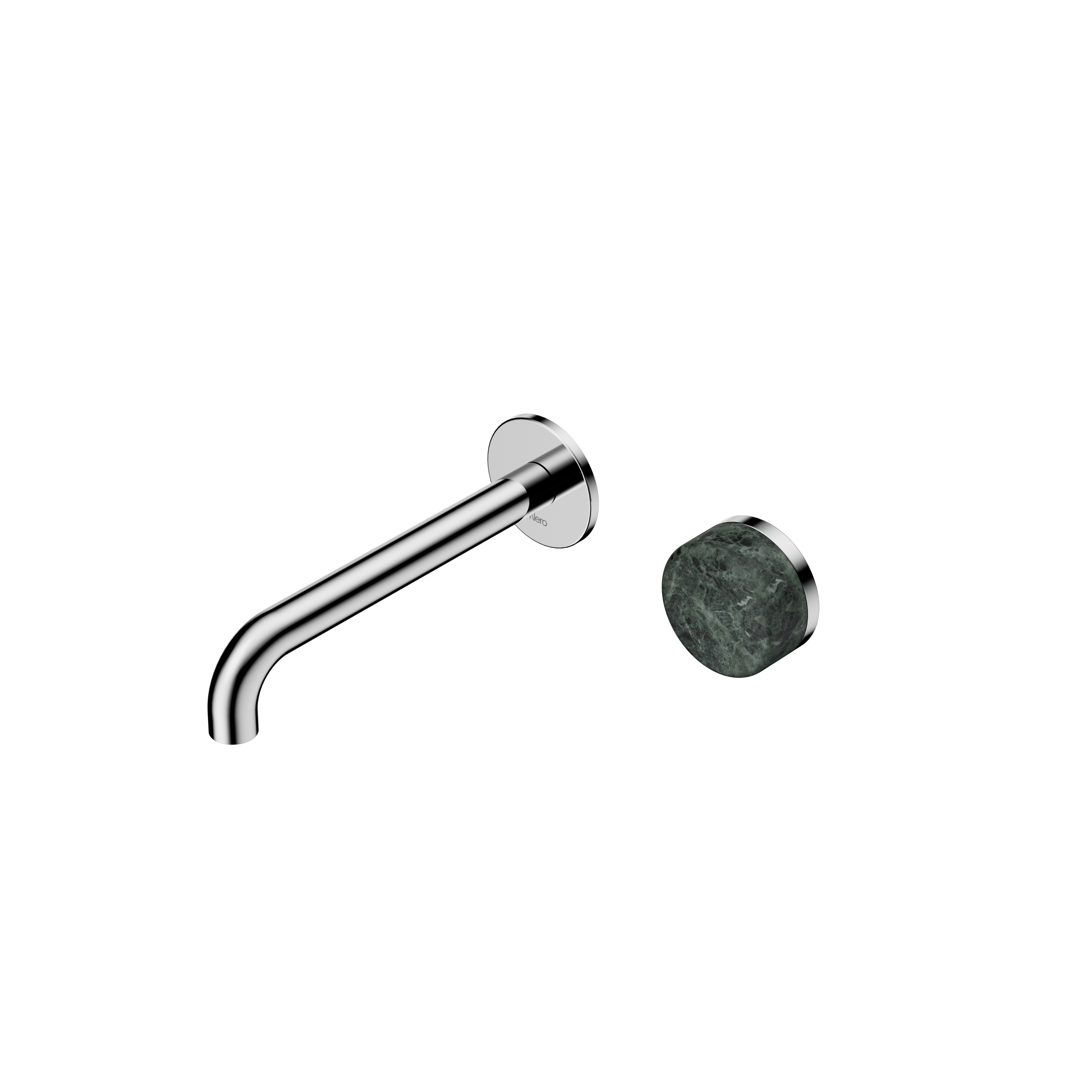 Nero Serenity Progressive Wall Basin Mixer Spout With Verde Alpi Handle
