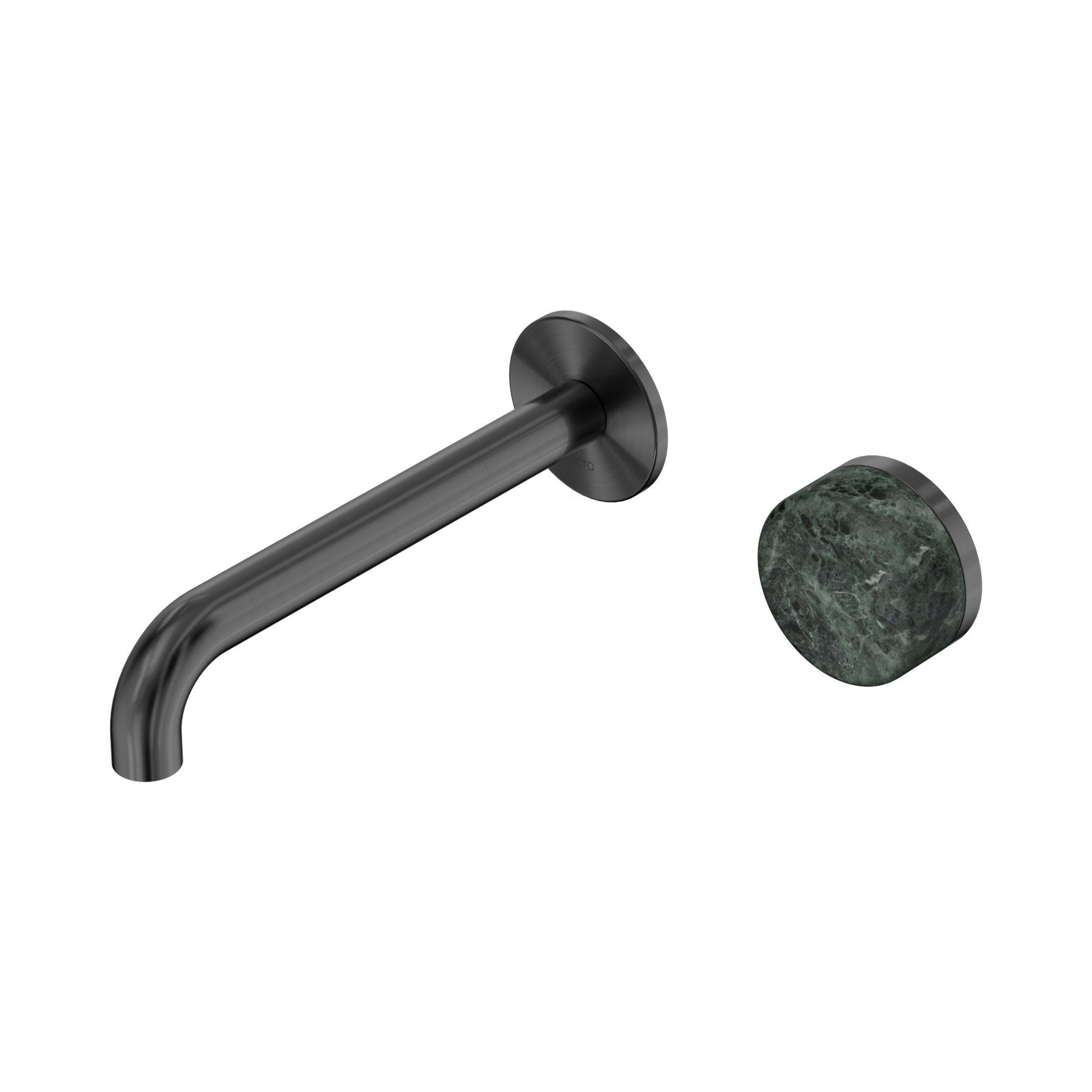 Nero Serenity Progressive Wall Basin Mixer 185mm Spout With Verde Alpi Handle, Gun Metal