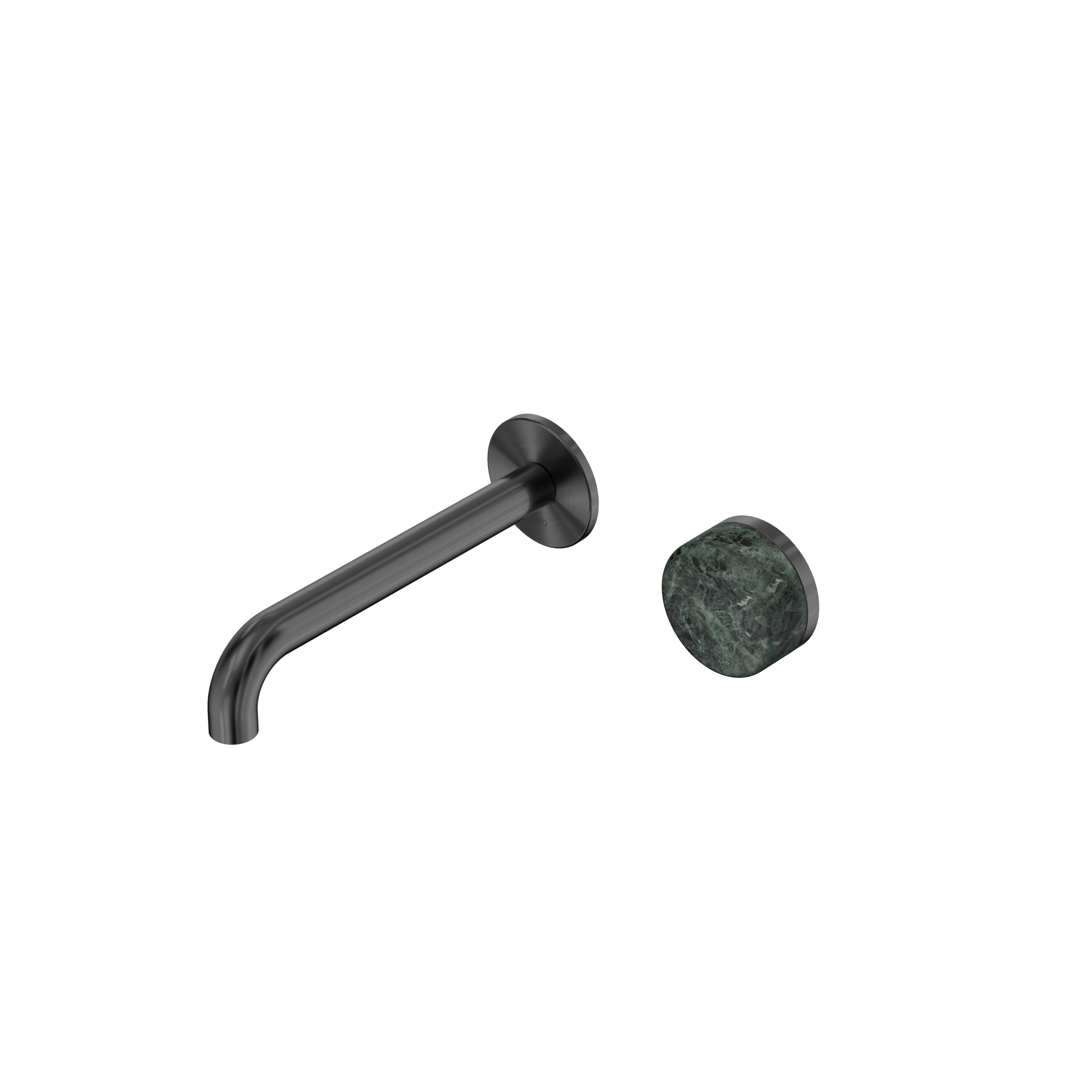 Nero Serenity Progressive Wall Basin Mixer Spout With Verde Alpi Handle