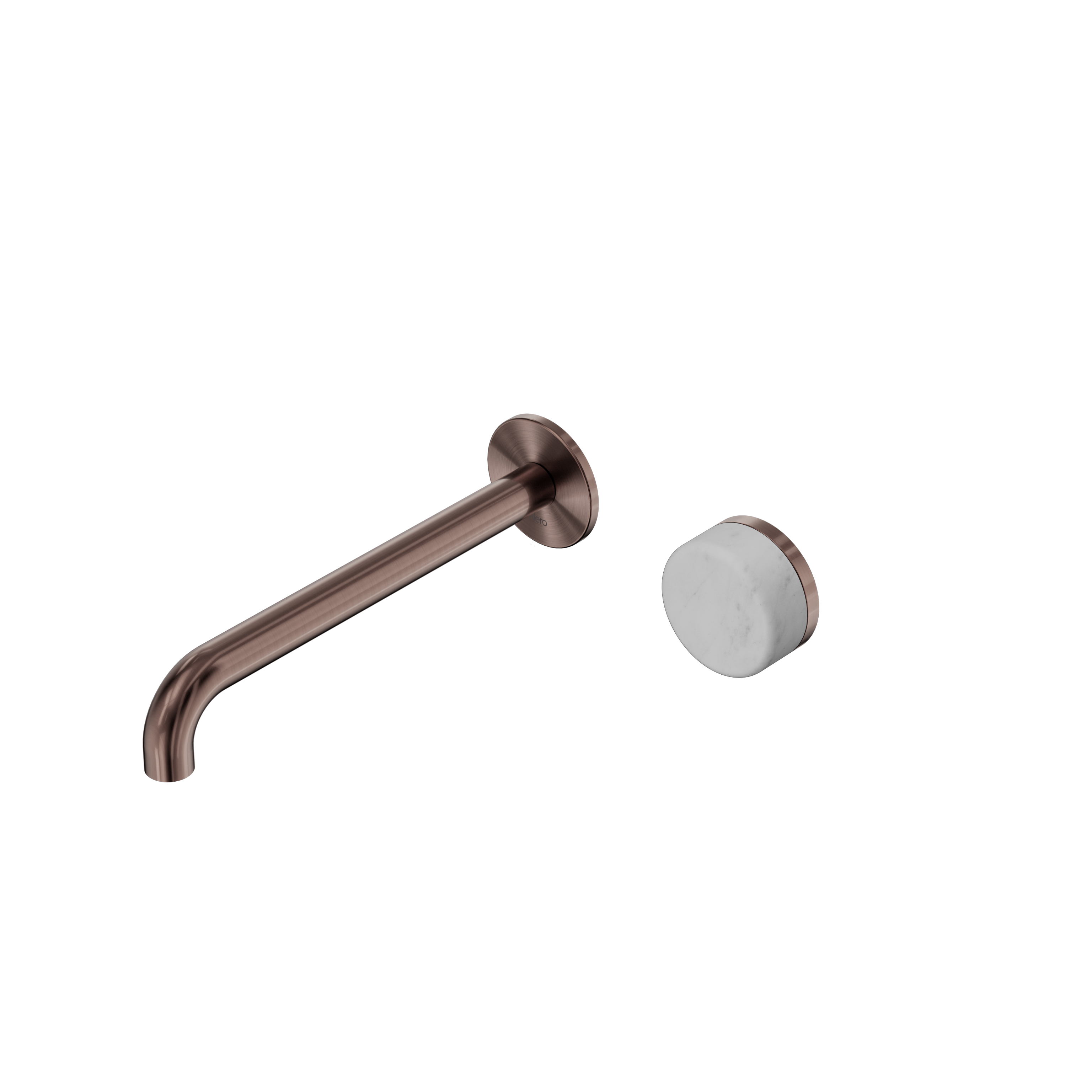 Nero Serenity Progressive Wall Basin Mixer Spout With Carrara Handle