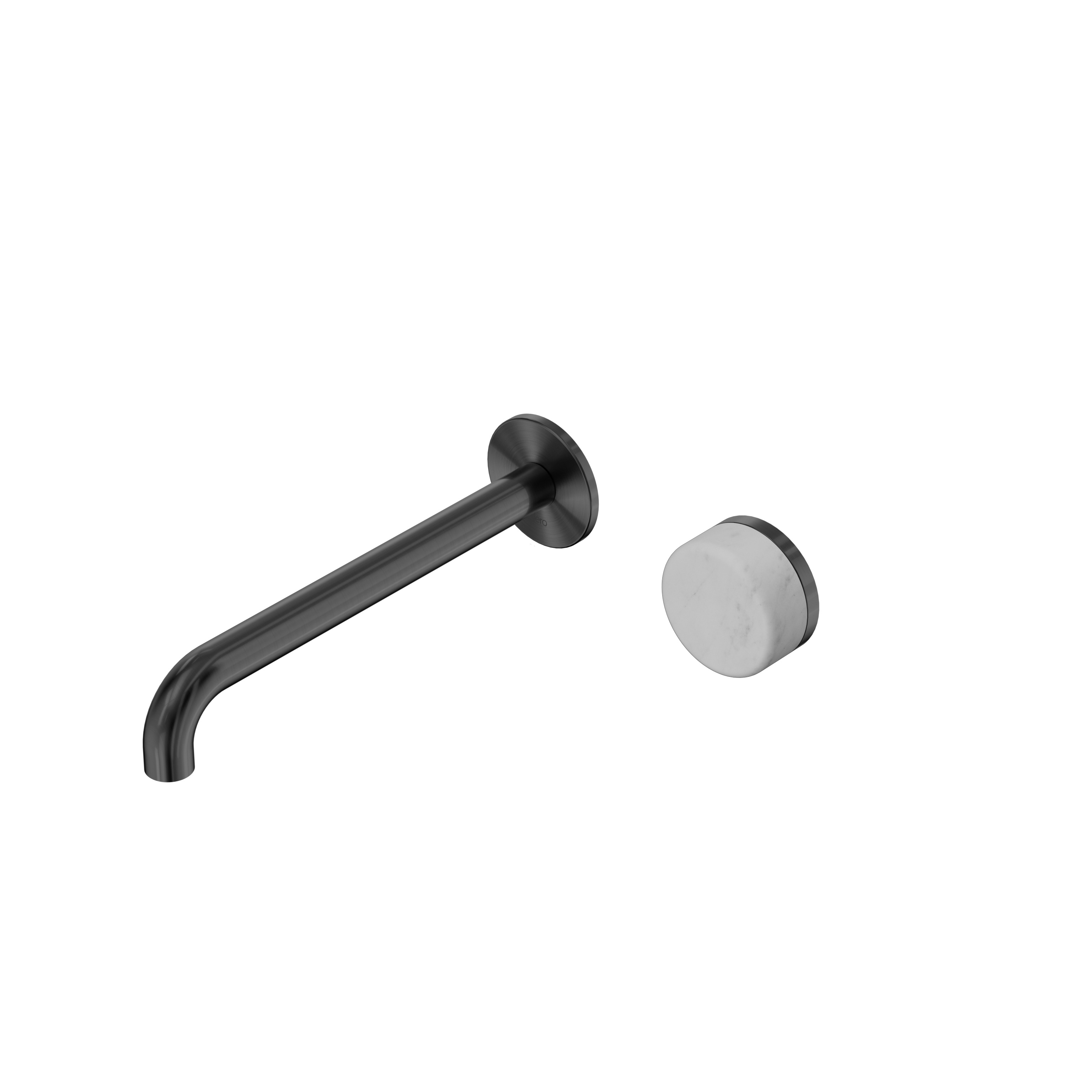 Nero Serenity Progressive Wall Basin Mixer Spout With Carrara Handle