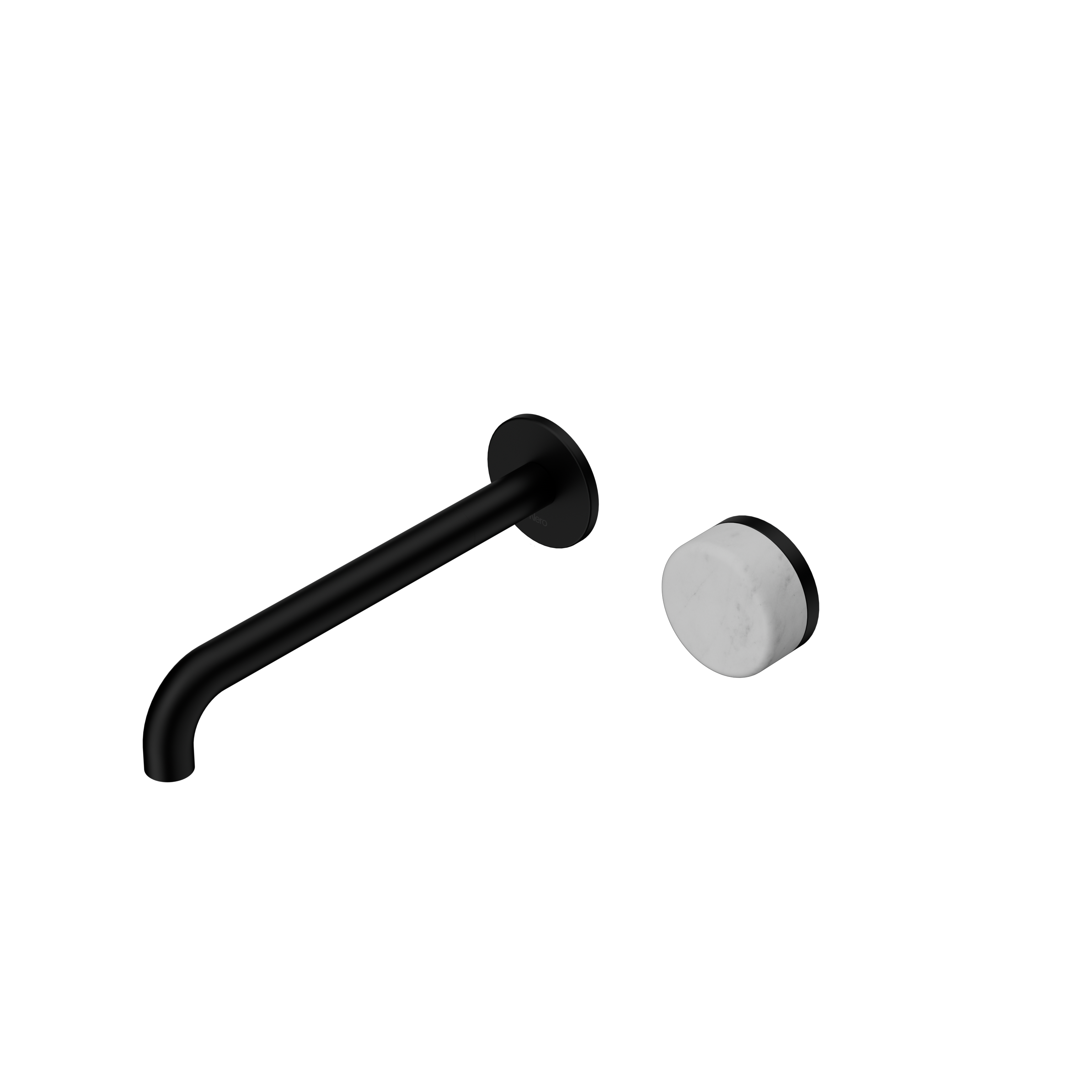 Nero Serenity Progressive Wall Basin Mixer Spout With Carrara Handle