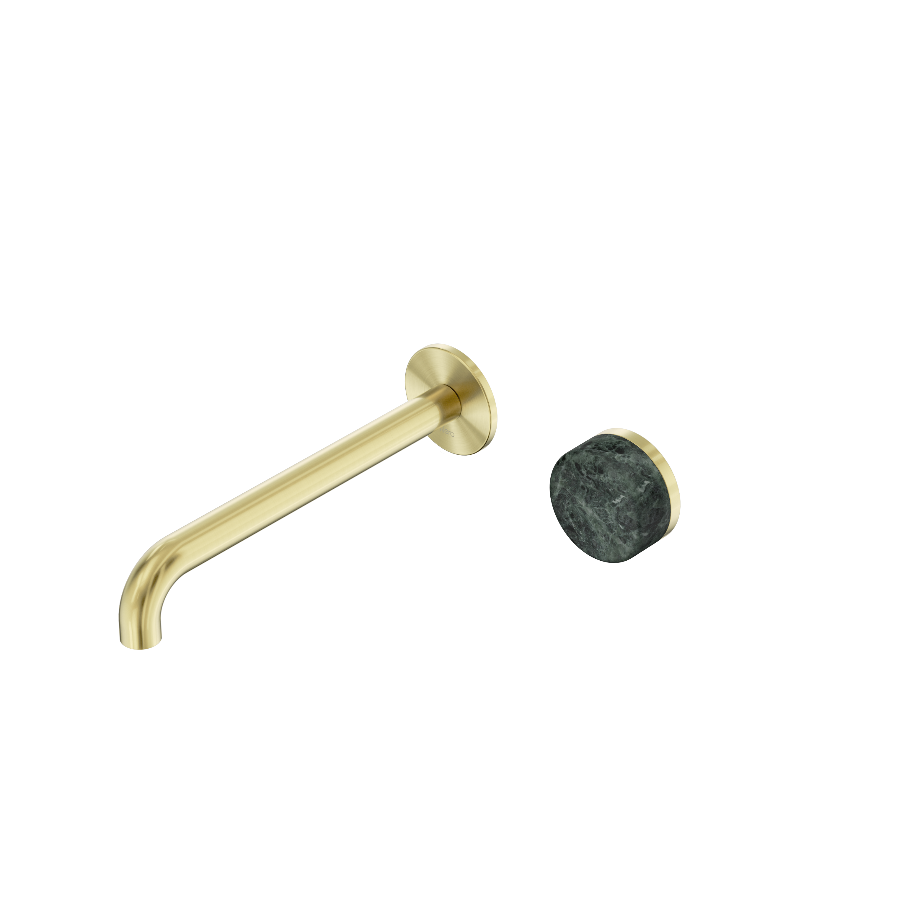 Nero Serenity Progressive Wall Basin Mixer Spout With Verde Alpi Handle