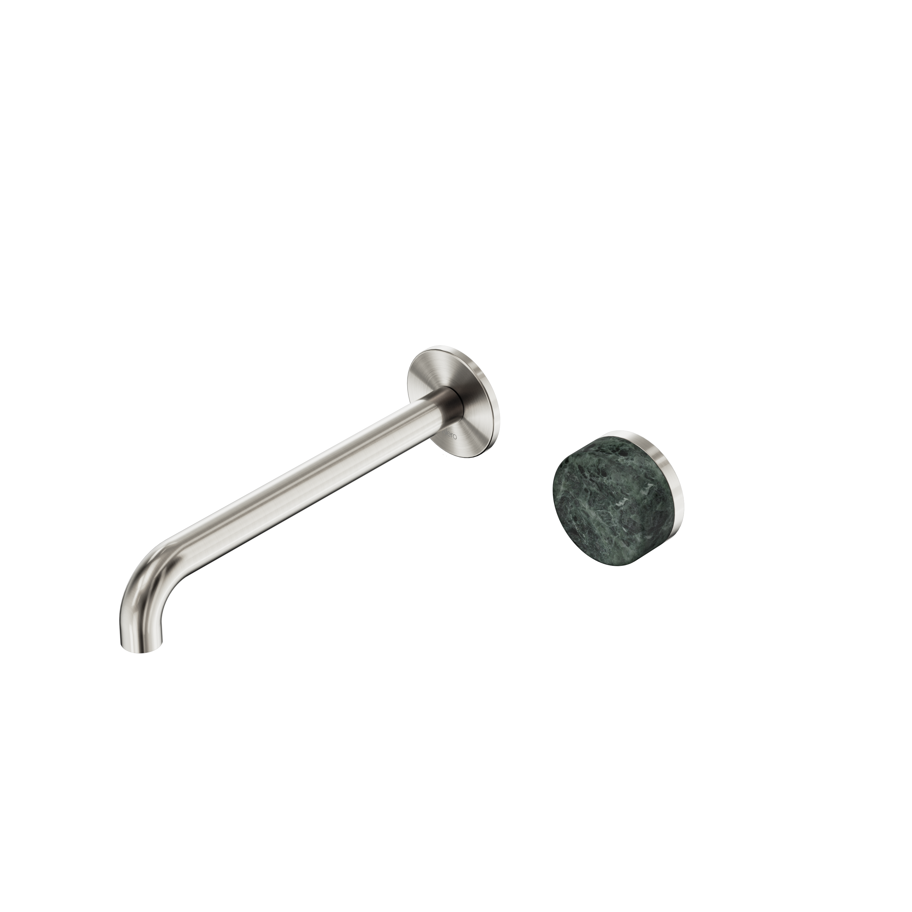 Nero Serenity Progressive Wall Basin Mixer Spout With Verde Alpi Handle