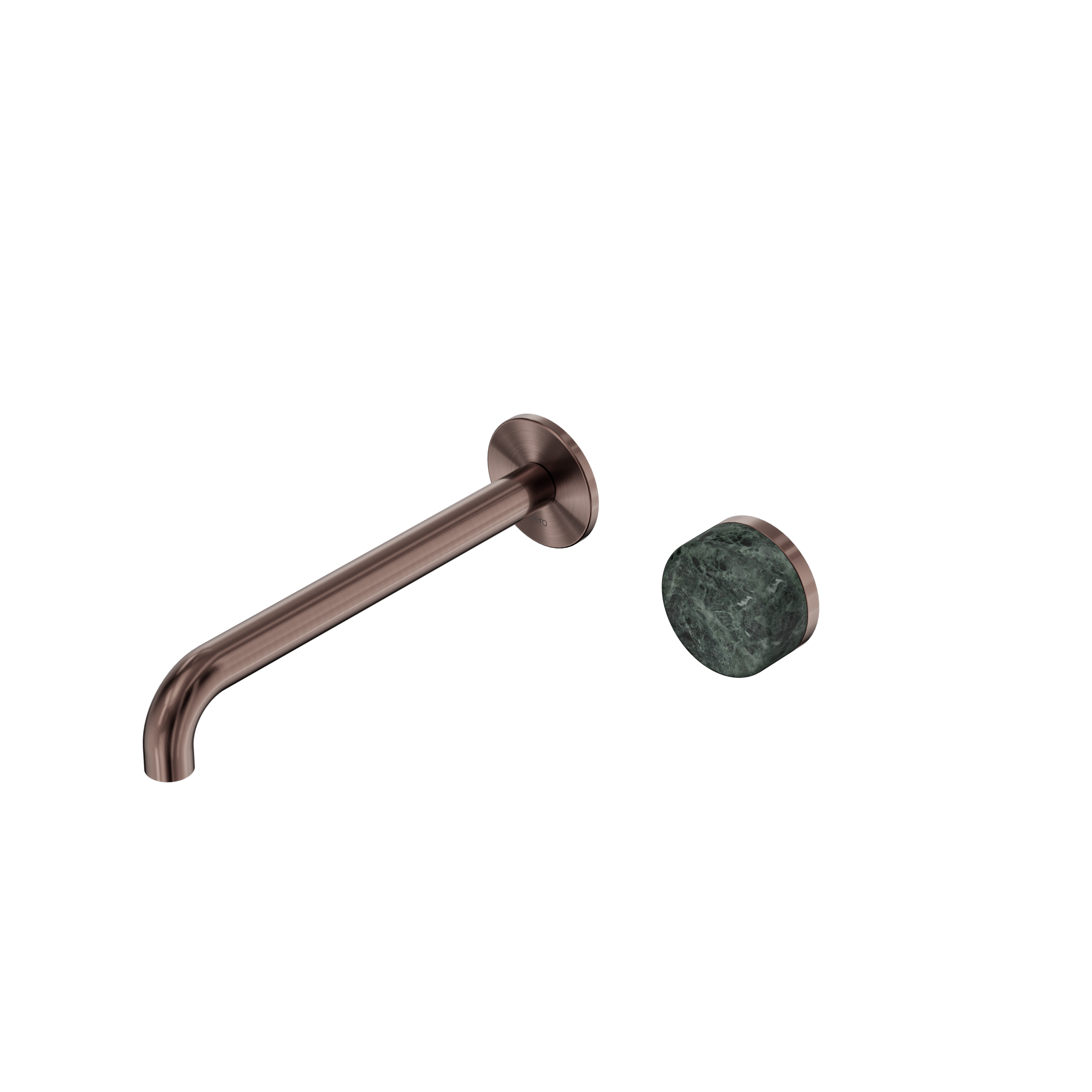 Nero Serenity Progressive Wall Basin Mixer Spout With Verde Alpi Handle