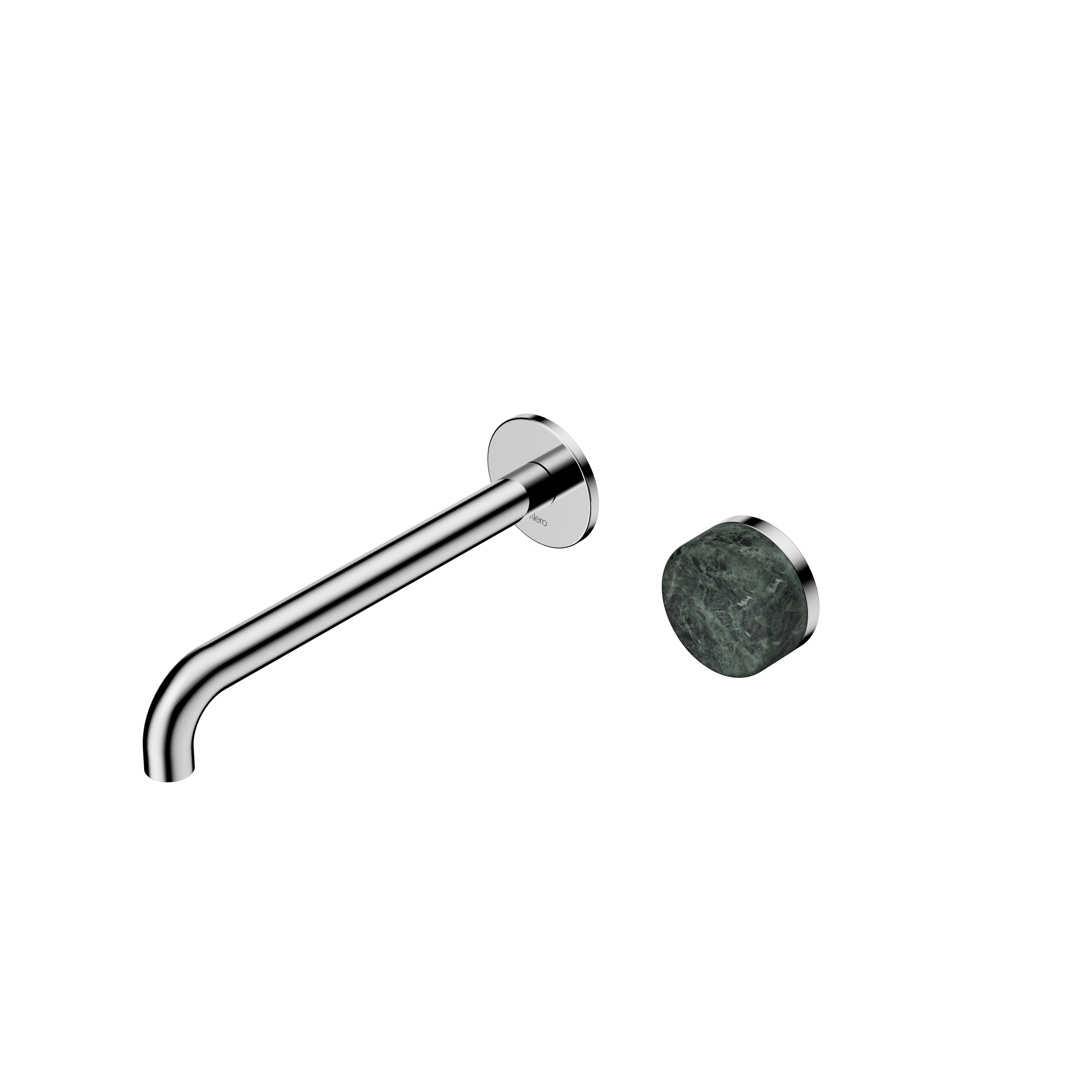 Nero Serenity Progressive Wall Basin Mixer Spout With Verde Alpi Handle