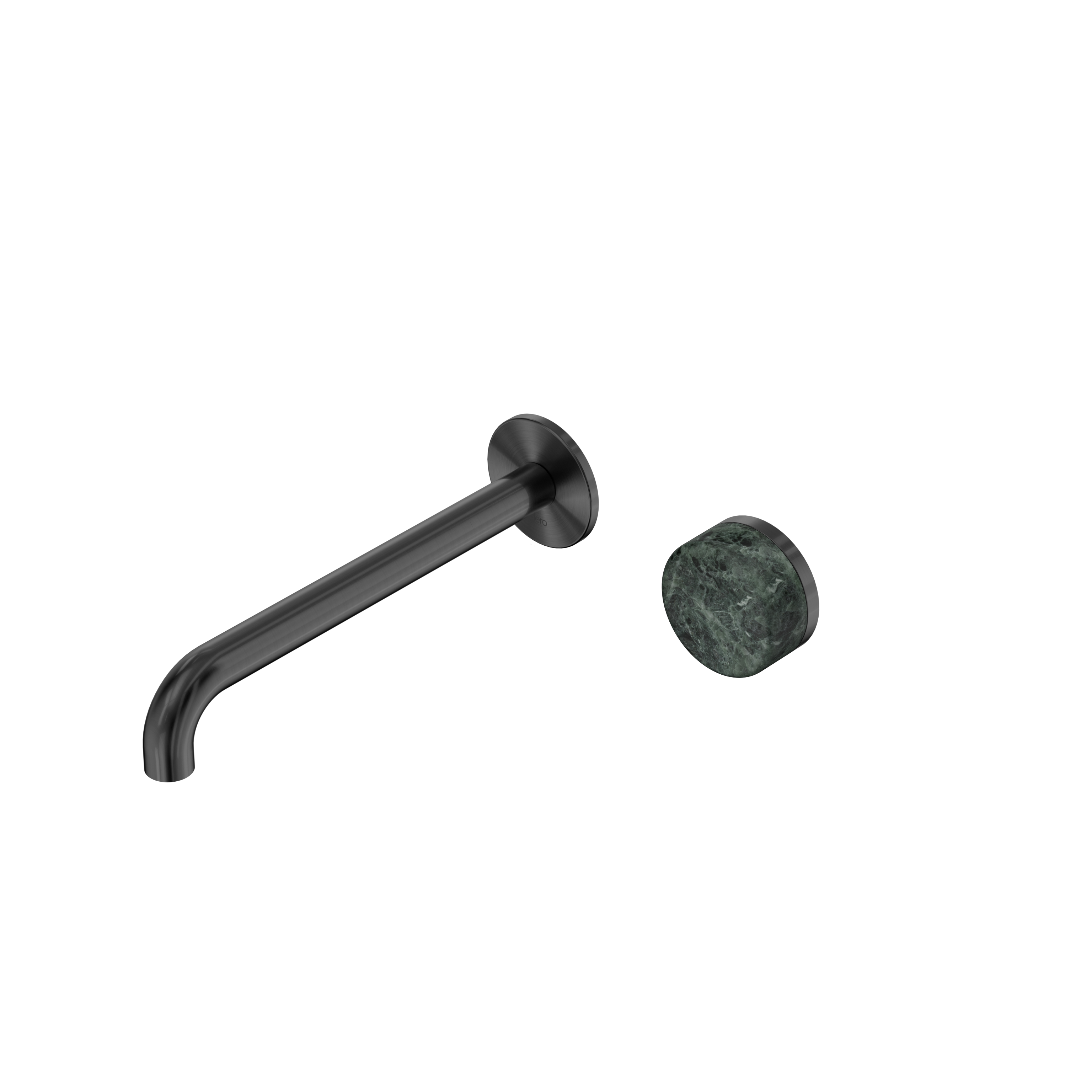 Nero Serenity Progressive Wall Basin Mixer Spout With Verde Alpi Handle