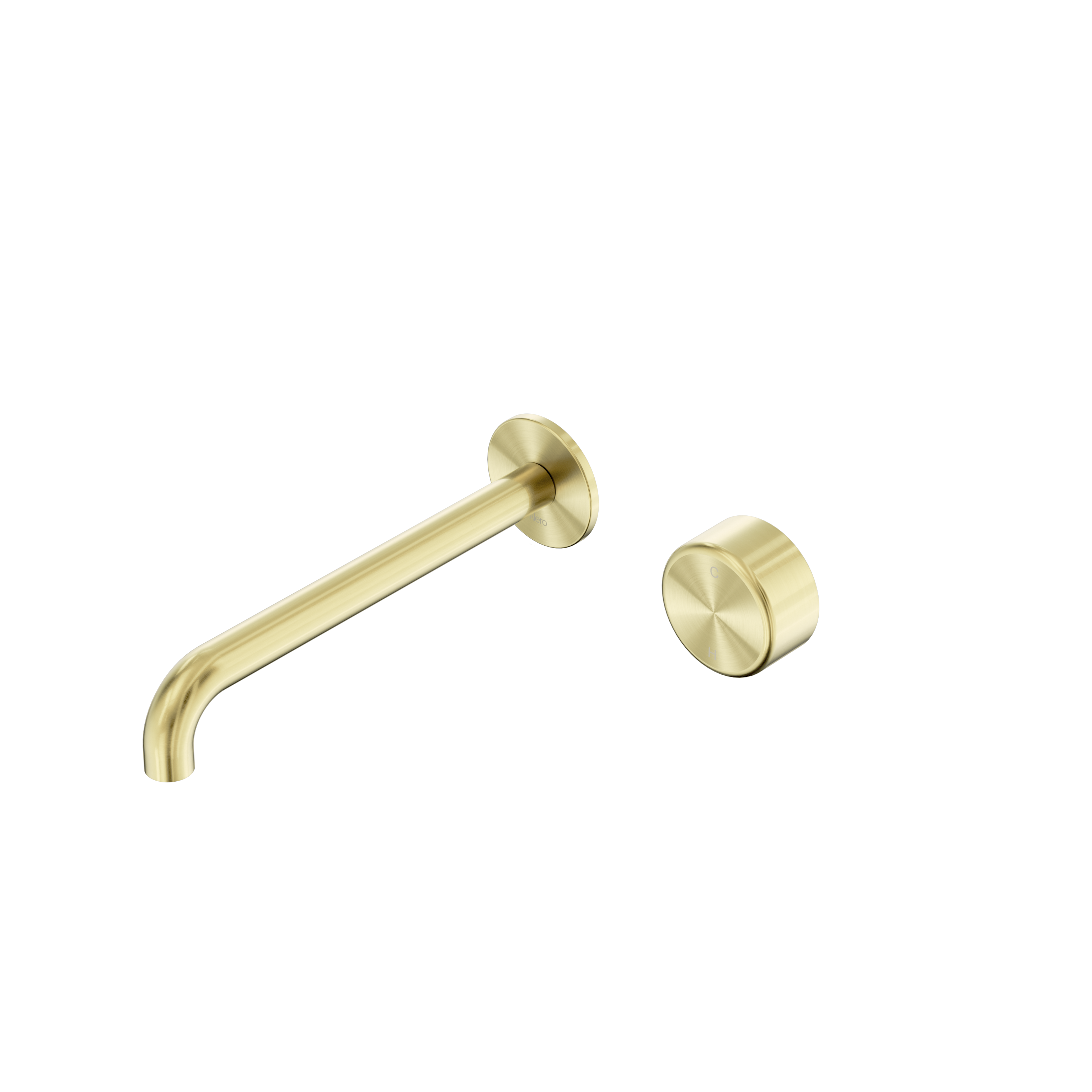 Nero Serenity Progressive Wall Basin Mixer Spout With Metal Handle