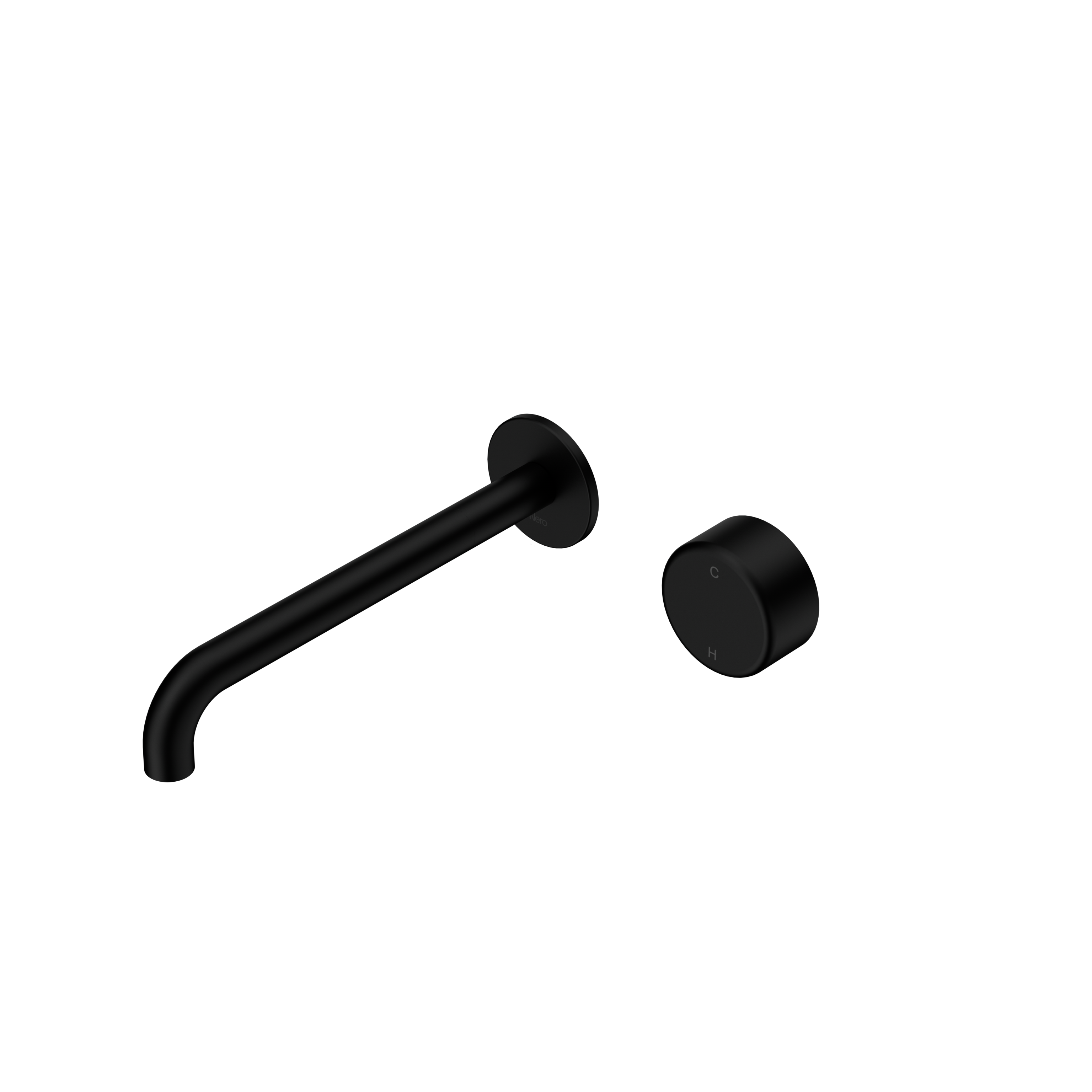 Nero Serenity Progressive Wall Basin Mixer Spout With Metal Handle