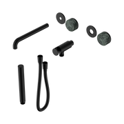 Nero Serenity Progressive Shower System With Spout With Verde Alpi Handle And Slim Shower Trim Kit Only, Matte Black