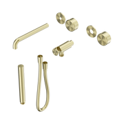 Nero Serenity Progressive Shower System With Spout With Metal Handle And Slim Shower Trim Kit Only, Brushed Gold