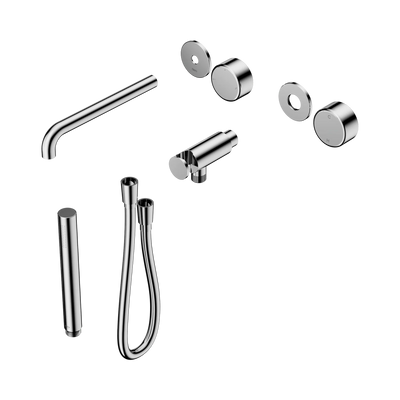Nero Serenity Progressive Shower System With Spout With Metal Handle And Slim Shower Trim Kit Only, Chrome