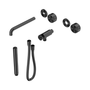 Nero Serenity Progressive Shower System With Spout With Metal Handle And Slim Shower Trim Kit Only, Gun Metal