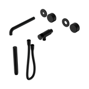 Nero Serenity Progressive Shower System With Spout With Metal Handle And Slim Shower Trim Kit Only, Matte Black