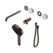 Nero Serenity Progressive Shower System With Spout With Carrara Handle And Serenity Hand Shower Trim Kit Only, Brushed Bronze