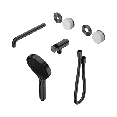 Nero Serenity Progressive Shower System With Spout With Carrara Handle And Serenity Hand Shower Trim Kit Only, Gun Metal