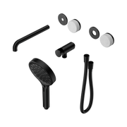 Nero Serenity Progressive Shower System With Spout With Carrara Handle And Serenity Hand Shower Trim Kit Only, Matte Black