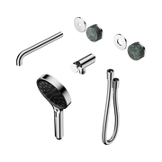 Nero Serenity Progressive Shower System With Spout With Verde Alpi Handle And Serenity Hand Shower Trim Kit Only, Chrome