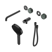 Nero Serenity Progressive Shower System With Spout With Verde Alpi Handle And Serenity Hand Shower Trim Kit Only, Gun Metal