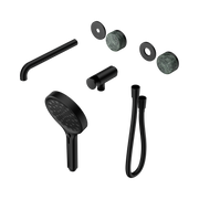 Nero Serenity Progressive Shower System With Spout With Verde Alpi Handle And Serenity Hand Shower Trim Kit Only, Matte Black