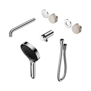 Nero Serenity Progressive Shower System With Spout With Rome Travertine Handle And Serenity Hand Shower Trim Kit Only, Chrome