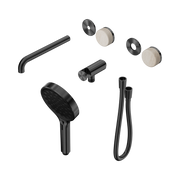 Nero Serenity Progressive Shower System With Spout With Rome Travertine Handle And Serenity Hand Shower Trim Kit Only, Gun Metal