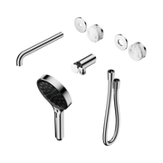 Nero Serenity Progressive Shower System With Spout With Arabescato Corchia Handle And Serenity Hand Shower Trim Kit Only, Chrome