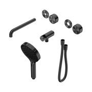 Nero Serenity Progressive Shower System With Spout With Metal Handle And Serenity Hand Shower Trim Kit Only, Gun Metal