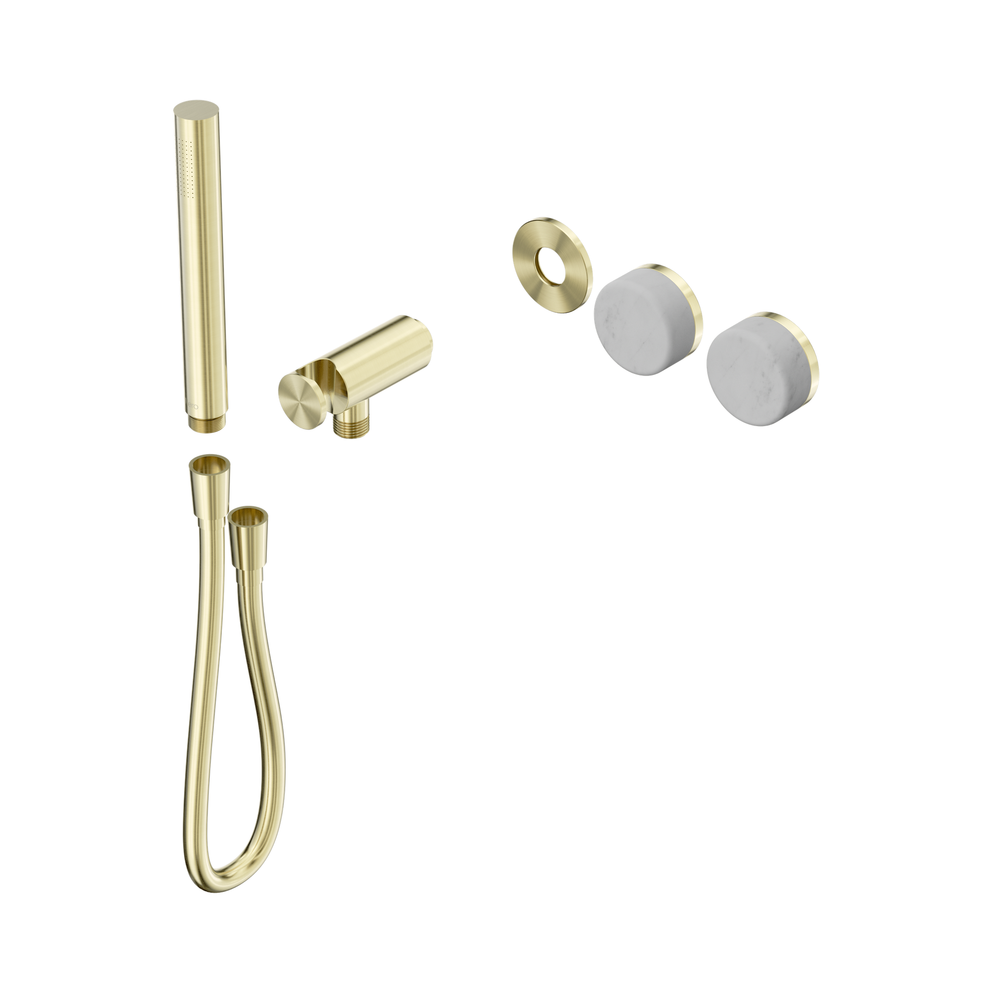 Nero Serenity Progressive Shower System With Carrara Handle And Slim Shower Trim Kit Only, Brushed Gold