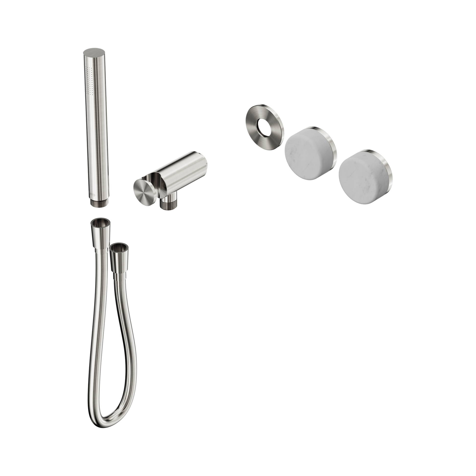 Nero Serenity Progressive Shower System With Carrara Handle And Slim Shower Trim Kit Only, Brushed Nickel