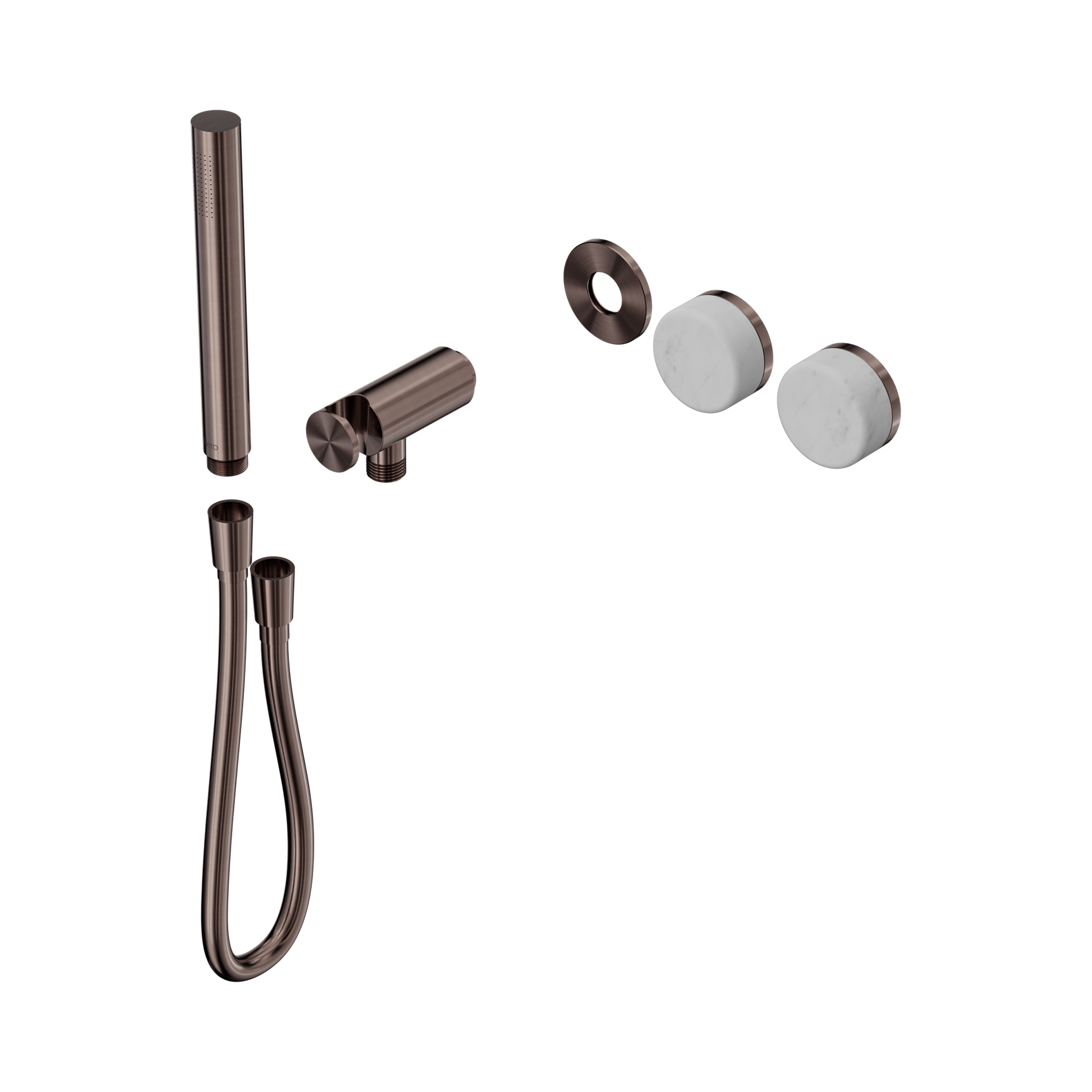 Nero Serenity Progressive Shower System With Carrara Handle And Slim Shower Trim Kit Only, Brushed Bronze